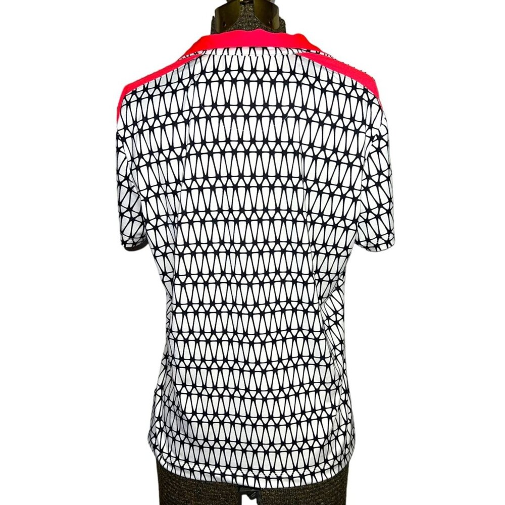 Tail White Label Womens Geometric Print Polo Shirt With Half-Zip Front - Picture 7 of 10